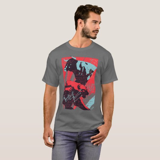 Beren voor de effectenhandel en de bulkpremie t-shirt (Voorkant volledig)