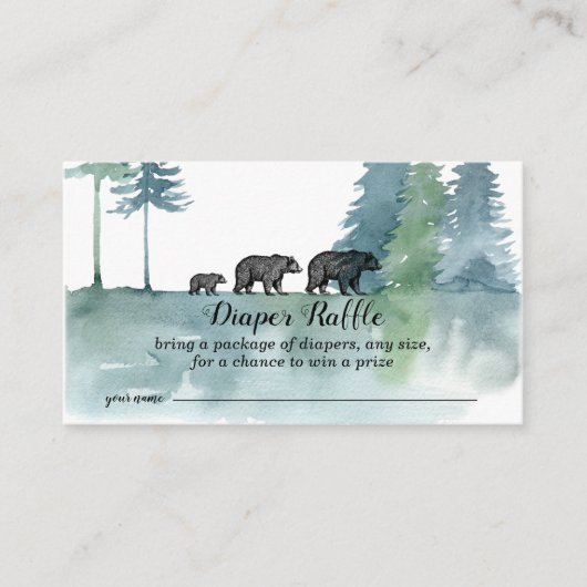 Beren voor de Waterverf van bosavontuur luidere ro Informatiekaartje (Voorkant)