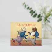 Beren voor feesttijd briefkaart (Staand voorkant)