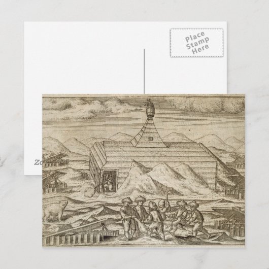 Beren voor het doden en villen van bemanningsleden briefkaart (Voorkant / Achterkant)