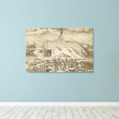 Beren voor het doden en villen van bemanningsleden canvas afdruk (Insitu (Houten vloer))