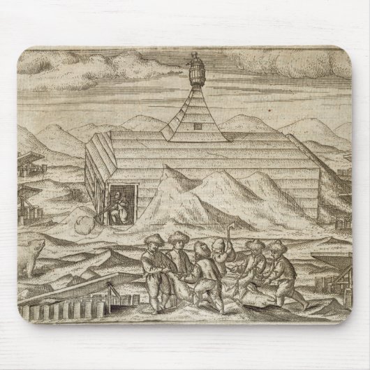 Beren voor het doden en villen van bemanningsleden muismat (Voorkant)