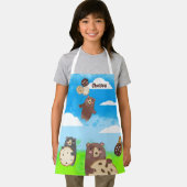 Beren voor het koken van vliegende koekjes, kinder schort (Insitu)