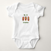 Beren voor kerstmis Mijn eerste baby Romper (Voorkant)