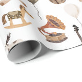  Beren voor kinderen, ballonnen, Rockpaarden Cadeaupapier (Rol Hoek)