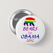BEREN VOOR OBAMA 2012 RONDE BUTTON 5,7 CM (Voorkant /achterkant)