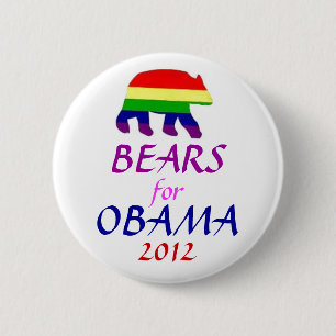 BEREN VOOR OBAMA 2012 RONDE BUTTON 5,7 CM