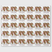 Beren voor tweekleppige baby's die papier inpakken (Vlak)