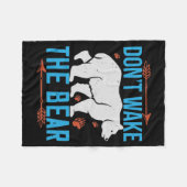 Beren - Wake niet op het Beer Fleece Deken (Voorkant (Horizontaal))