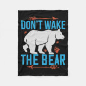 Beren - Wake niet op het Beer Fleece Deken (Voorkant)