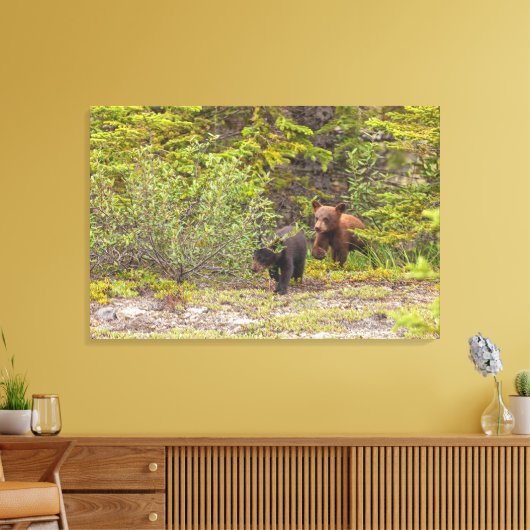 Beren welpen canvas afdruk (Insitu (Woonkamer))