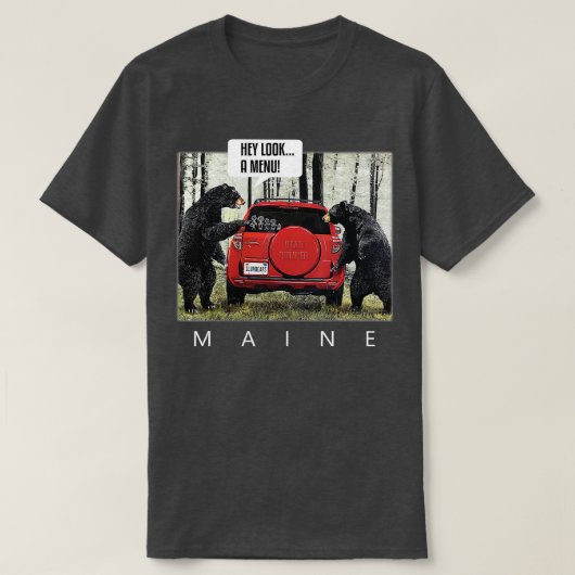 Beren Zeg een menu bekijken T-shirt (Design voorkant)