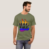 Beren zijn zwart op regenboogpag - HOT! T-shirt (Voorkant volledig)