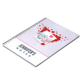 Beren zoenen met een rood liefdeshart notitieboek (Linkerzijde)