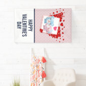 Beren zoenen met Red Hearts Valentijns Spandoek (Insitu)