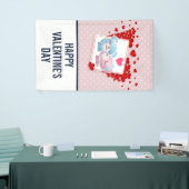 Beren zoenen met Red Hearts Valentijns Spandoek (Beurs)