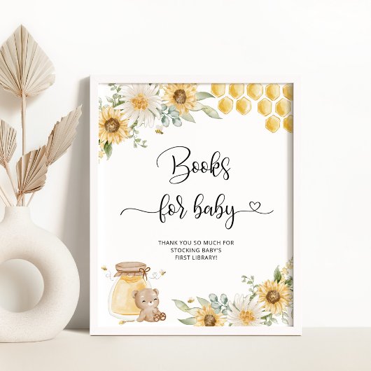 Beren zonnebloempitten voor baby poster