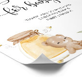 Beren zonnebloempitten voor baby poster (Hoek)