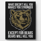 Beren zullen je doden - grappige nieuwigheid fotoplaat (Voorkant)