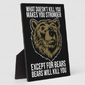 Beren zullen je doden - grappige nieuwigheid fotoplaat (Zijkant)