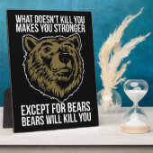Beren zullen je doden - grappige nieuwigheid fotoplaat (Zijkant)