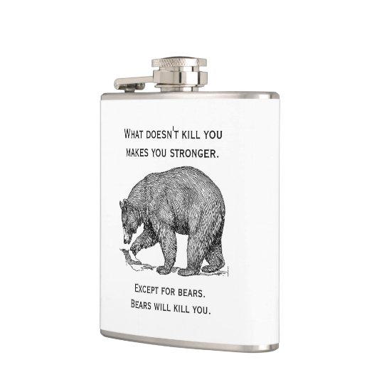 Beren zullen je gek maken heupfles (Links)