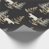 beren, zwarte steengrijs cadeaupapier (Hoek)