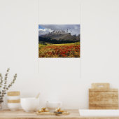 Berendruif in de vroege herfst Athabasca Peak in d Poster (Keuken)