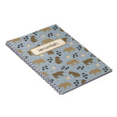 Berengar Pot & Aangepaste Naam op Blauw Notitieboek (Rechterzijde)