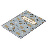 Berengar Pot & Aangepaste Naam op Blauw Notitieboek (Linkerzijde)