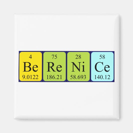 Berenice periodieke lijstnaam magnet (Voorkant)