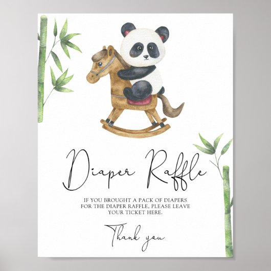 Berenjong Panda luier loterij Poster (Voorkant)