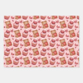 Berenjongens en Cupcakes Valentijns Wrap Inpakpapier Vel (Voorkant 3)