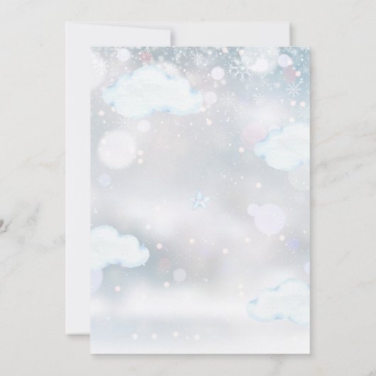 Berenwachttijd Teddybeer Jongen Winter Babyshower Kaart (Achterkant)