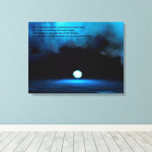 Bereshit - in het begin canvas afdruk (Insitu (Houten vloer))