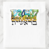 Bereshit Rechthoekige Sticker (Tas)