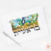 Bereshit Rechthoekige Sticker (Envelop)