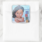 Beret Baby sparen-de-Datum Sticker (Tas)