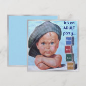 Beret Baby Uitnodiging (Voorkant / Achterkant)