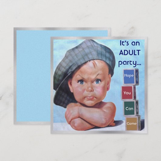 Beret Baby Uitnodiging (Voorkant / Achterkant)