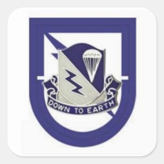 Beret Flash/DUI 1st Bn 507th Infanterieurs Vierkante Sticker (Voorkant)