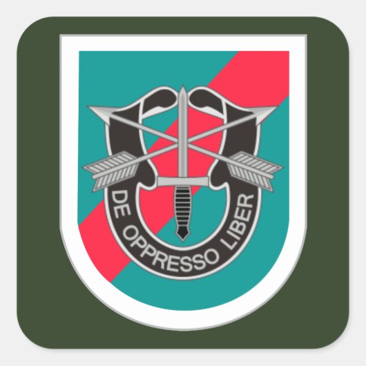BERET FLASH/DUI 20TH SPECIAL FORCES GROUP STICKERS (Voorkant)
