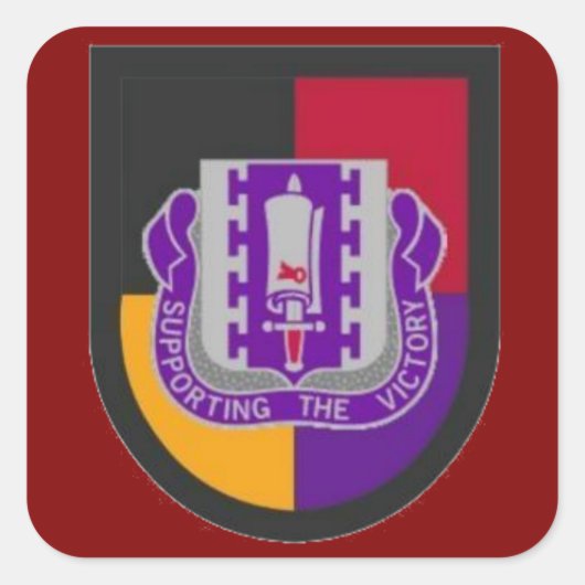 Beret flash & DUI 478e Burgerzaken Bn Stickers (Voorkant)