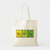 Berfin periodieke table name canvas tas (Voorkant)