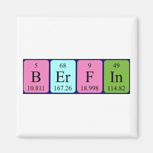 Berfin periodieke table name magnet