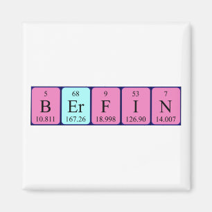 Berfin periodieke table name magnet