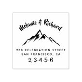 Berg | Aangepaste bruiloft-namen en retouradres Rubberstempel (Afrduk)