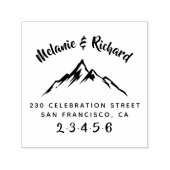 Berg | Aangepaste trouwnamen & retouradres Zelfinktende Stempel (Design)