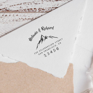 Berg   Aangepaste trouwnamen & retouradres Zelfinktende Stempel