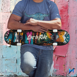 Berg Abstract Graffiti - Live to Ride Motto Persoonlijk Skateboard